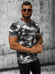 Vīriešu t-krekls pelēks-kamuflāžas OZONEE JS/8T233/1A