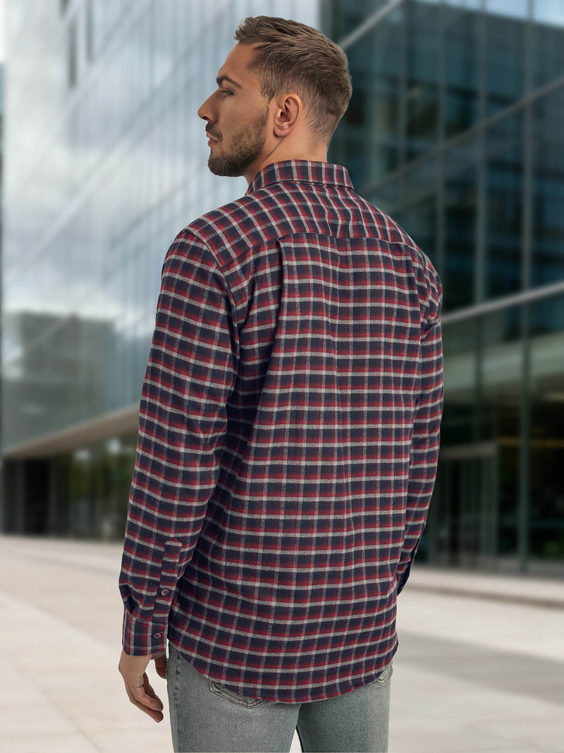 Vīriešu krekls bordosarkana OZONEE V/V176