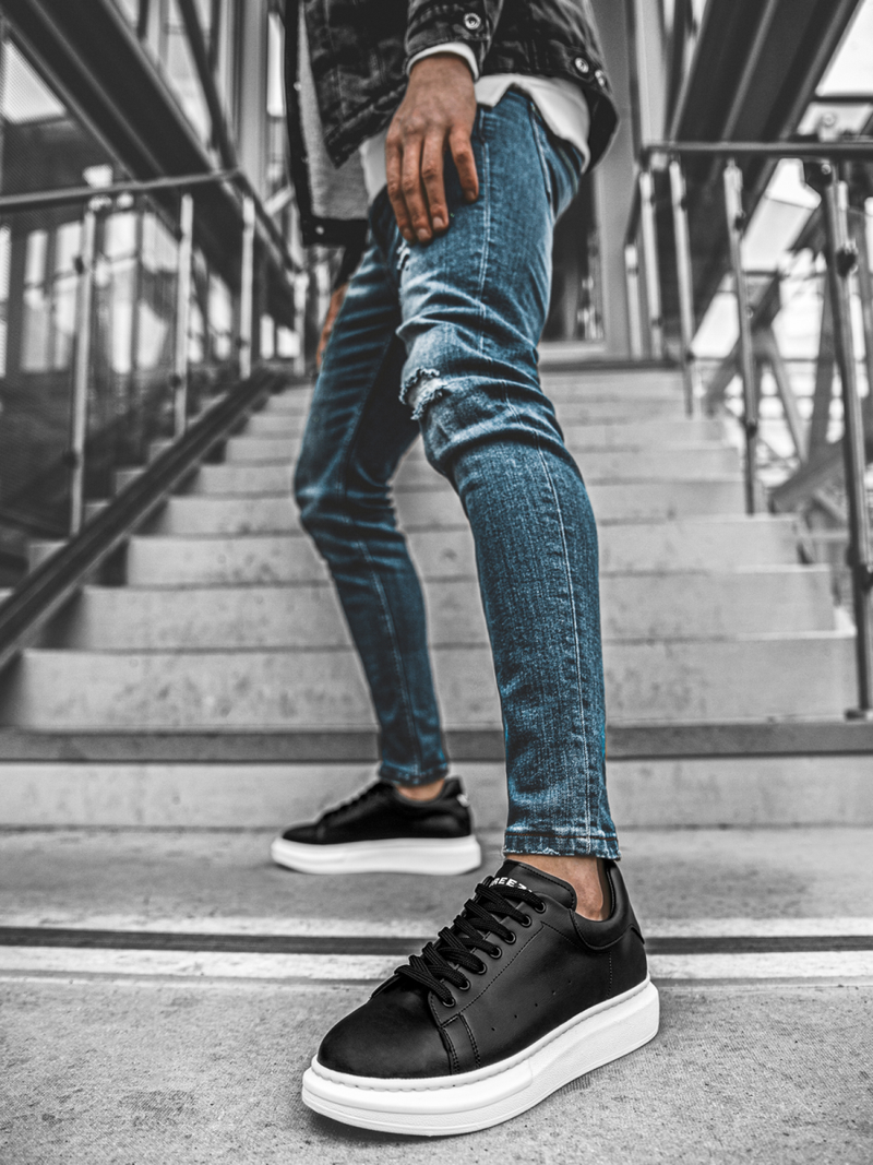 Sneakers melni OZONEE B/2051