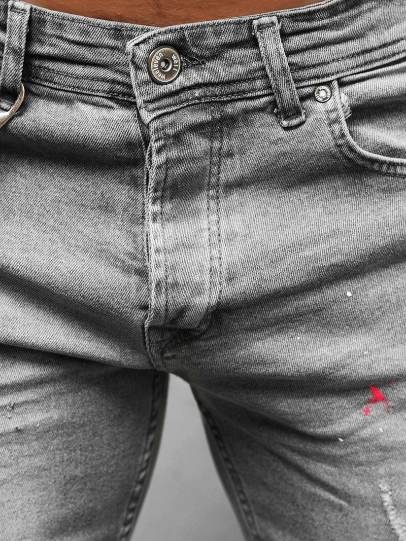 Vīriešu džinsi pelēki OZONEE O/WE1004