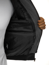 Vīriešu ādas virsjaka melna OZONEE JB/JP1133