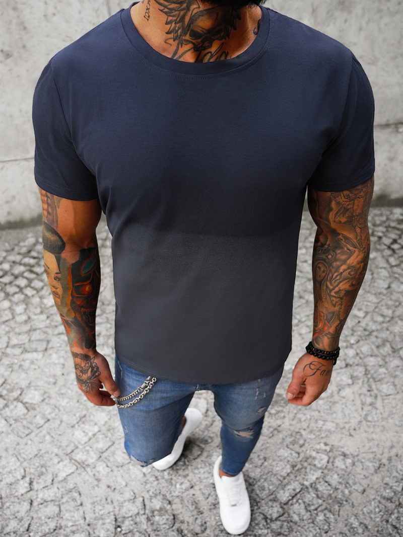 Vīriešu t-krekls tumši zils OZONEE JS/8T81/6Z