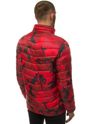Vīriešu pārejas virsjaka sarkana-kamuflāža OZONEE JS/SM80Z