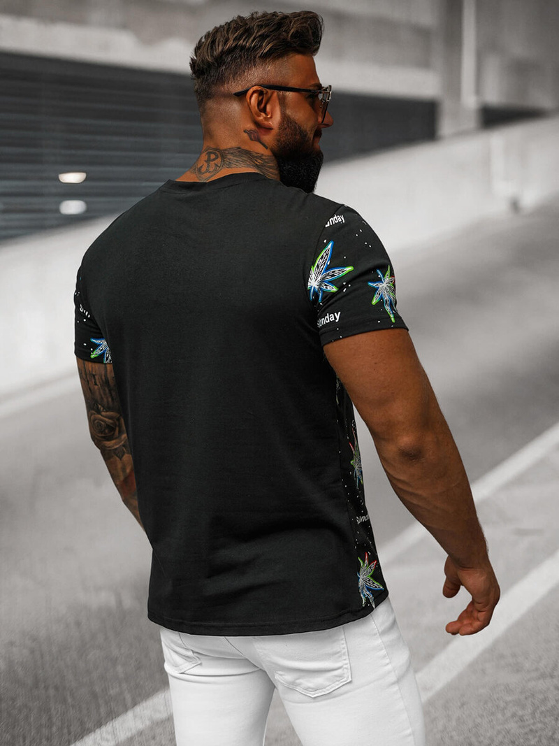 Vīriešu T-krekls Melns OZONEE O/T136/3