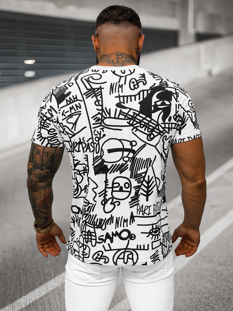 Vīriešu T-krekls balts OZONEE O/T1269/1