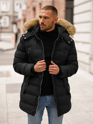 Vīriešu ziemas jaka melna OZONEE JS/5M3122/392Z