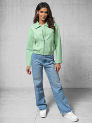 Sieviešu ādas jaka piparmētra OZONEE O/G116