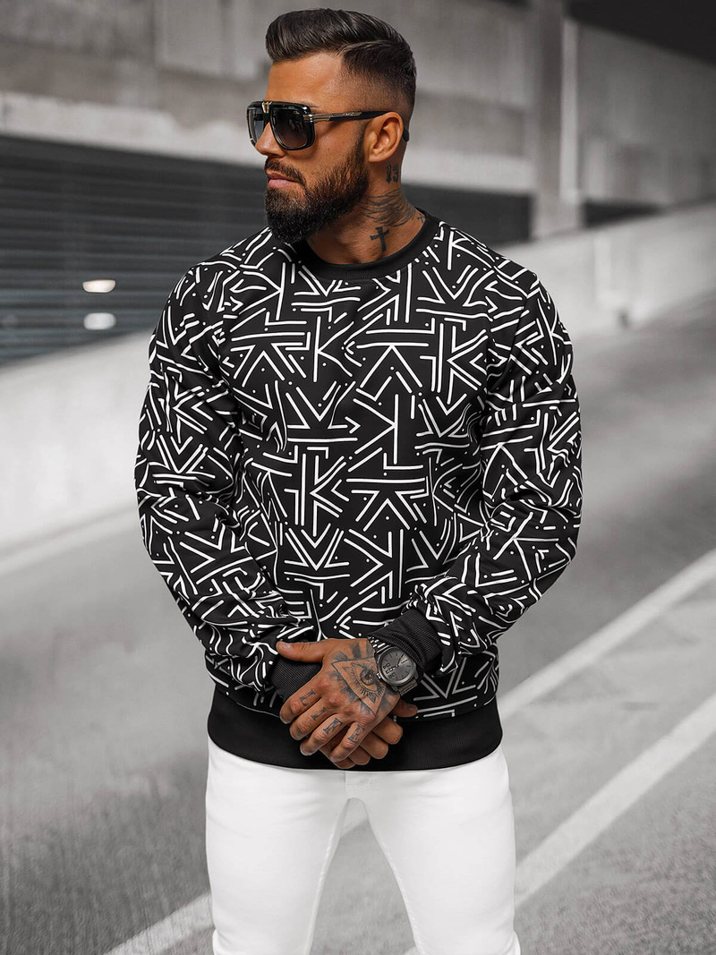 Vīriešu jaka melna OZONEE JS/8B1219/3