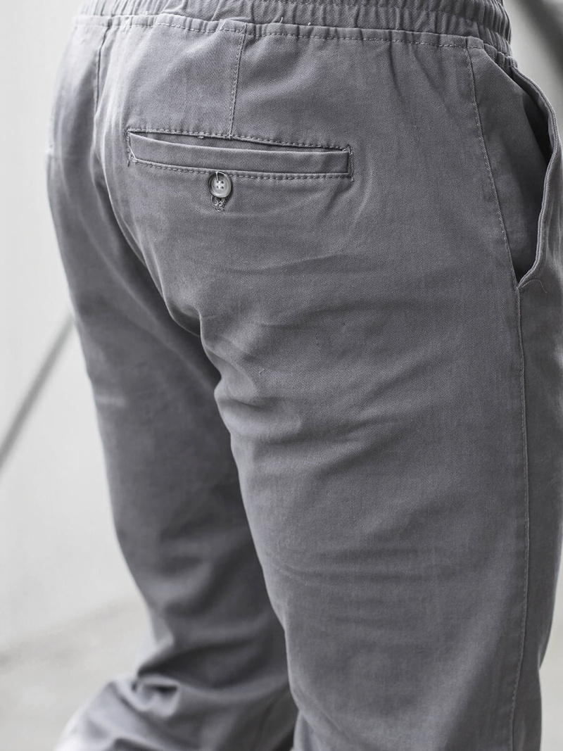 Vīriešu chino jogger bikses pelēkas OZONEE JB/JP1145/14