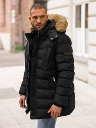 Vīriešu ziemas jaka melna OZONEE JS/5M3122/392Z