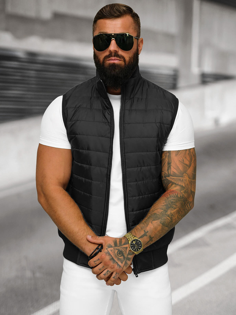 Vīriešu veste melna OZONEE JS/MY77Z