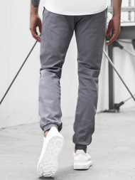Vīriešu chino jogger bikses pelēkas OZONEE JB/JP1145/14