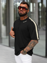 Vīriešu t-krekls melns OZONEE O/QQ1195