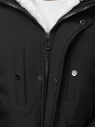 Vīriešu parka melni-balta OZONEE O/5832Z