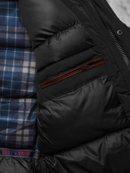 Vīriešu ziemas jaka melna OZONEE JS/5M718/392