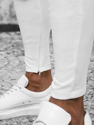 Vīriešu chino bikses baltas OZONEE DJ/550170