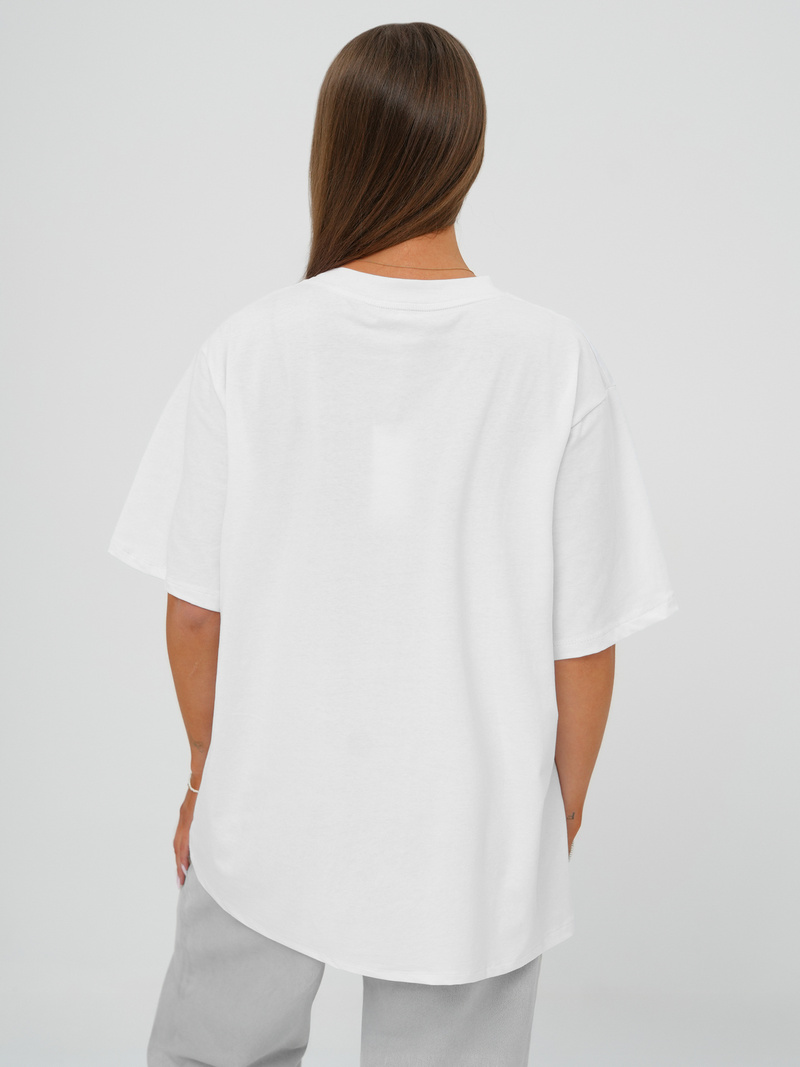 Sieviešu t-krekls balts OZONEE DJ77423