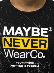 Vīriešu T-krekls melns OZONEE JS/SS10915