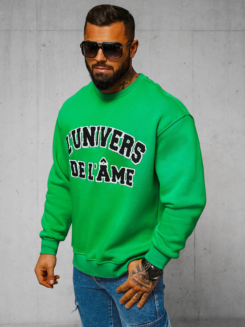 Džemperis zaļa OZONEE O/SWE23055