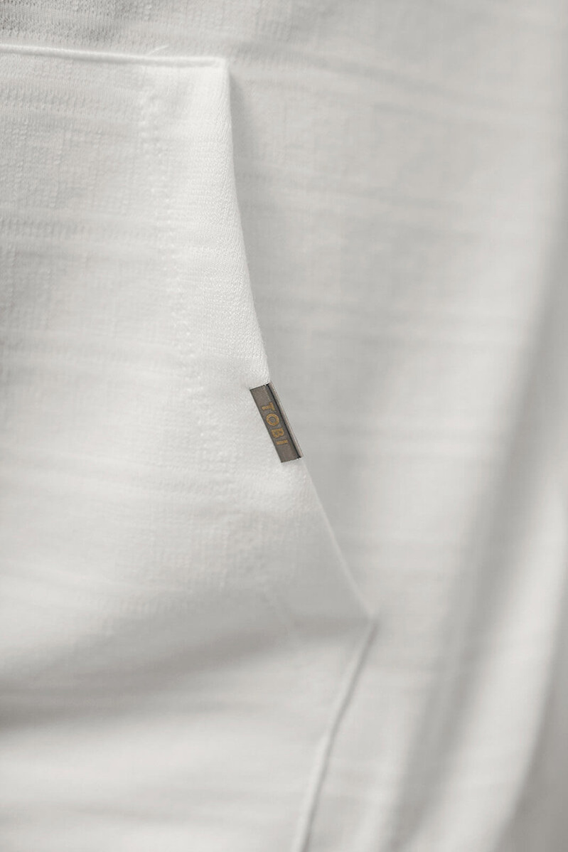 Vīriešu džemperis ar kapuci ecru OZONEE O/TB2272