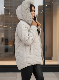 Sieviešu jaka gaiši pelēka OZONEE JS/16M9296/280Z