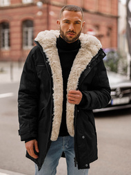 Vīriešu parka melna OZONEE JS/22M316/392Z