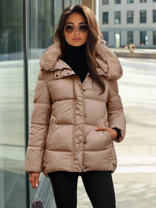 Sieviešu ziemas jaka camel OZONEE JS/5M3256/84Z