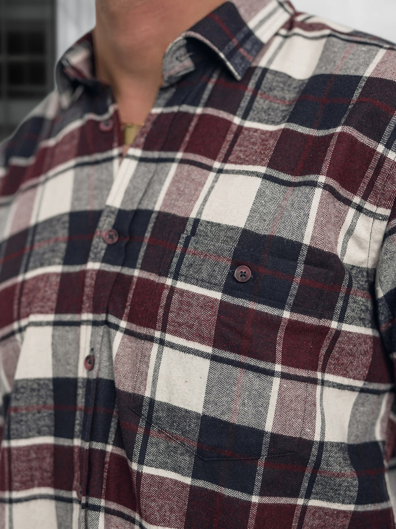 Vīriešu krekls bordosarkana OZONEE V/V174Z