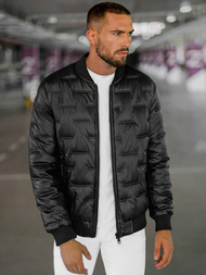 Vīriešu ādas virsjaka melna OZONEE O/11Z8099Z