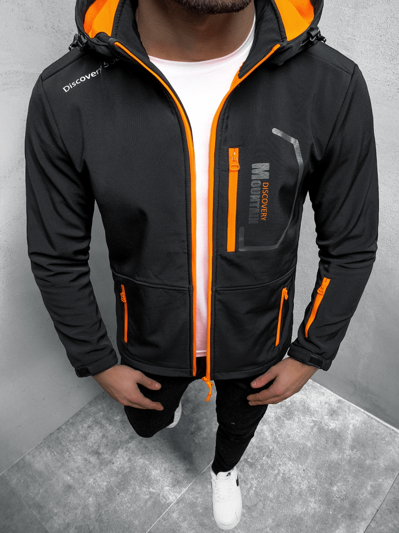 Vīriešu softshell virsjaka melna OZONEE JS/HH024/1B
