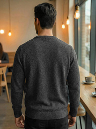 Vīriešu svīteris grafīta OZONEE JS/59B3607/5