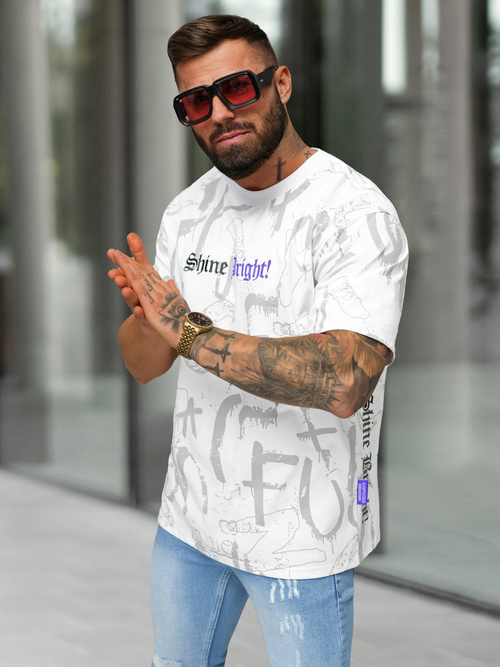 Vīriešu t-krekls balts OZONEE O/YN2/621