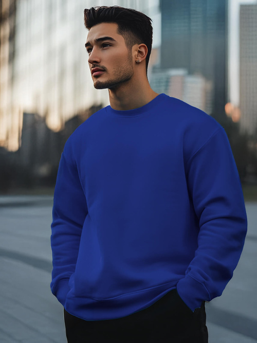 Vīriešu džemperis kobalta OZONEE JS/2001-10Z