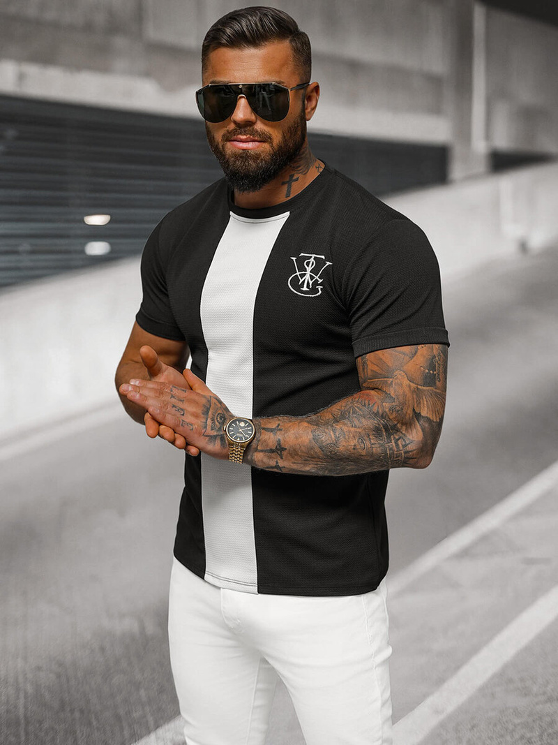 Vīriešu t-krekls melns OZONEE O/L1184