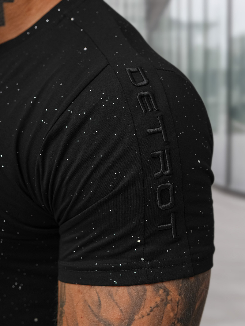 Vīriešu t-krekls melns OZONEE O/QQ1388