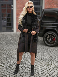 Sieviešu mētelis melns OZONEE JS/53M5200/1Z