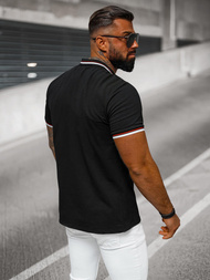 Vīriešu polo krekls melns OZONEE O/DA736