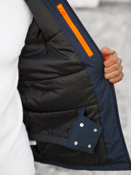 Vīriešu ziemas virsjaka tumši zila OZONEE JS/HH011/50Z