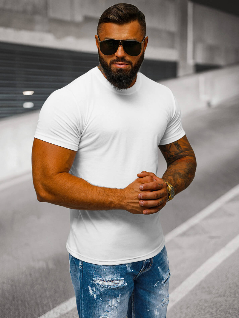 Vīriešu T-krekls Balts OZONEE JS/712005Z