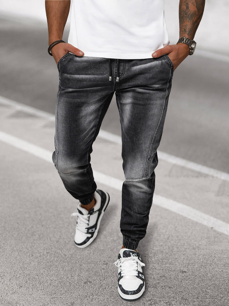 Vīriešu jogger bikses melni OZONEE NB/MP0115N