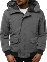 Vīriešu virsjaka pelēka OZONEE JS/2019005