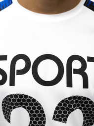 Vīriešu T-krekls balts-debesu zils OZONEE JS/KS2068Z