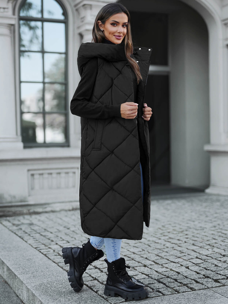 Sieviešu veste melna OZONEE JS/5M3165/392Z