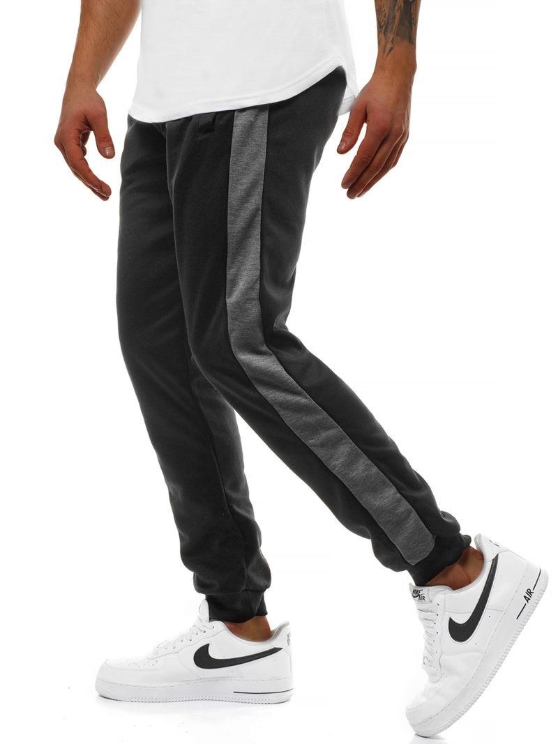 Vīriešu sporta bikses melnas-grafīta OZONEE JS/JZ11003