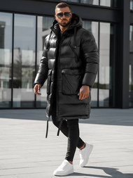 Vīriešu ziemas virsjaka melnā OZONEE O/M3205Z