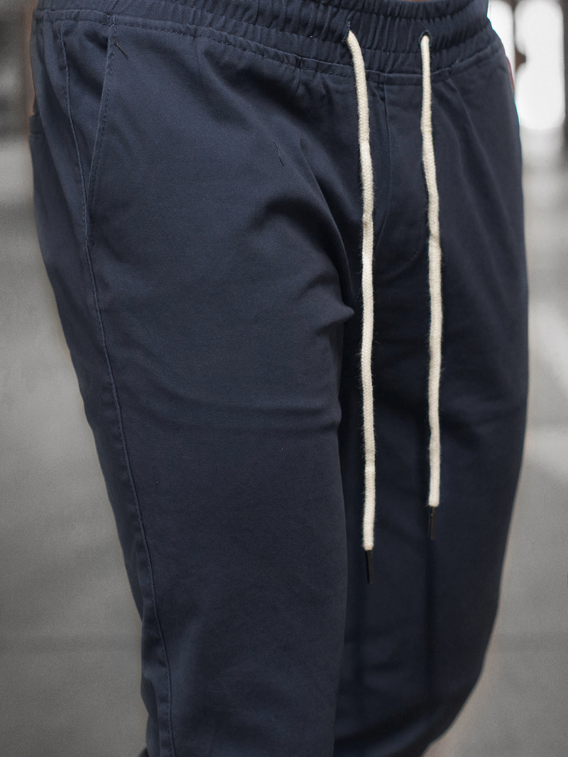 Vīriešu chino jogger bikses ļoti tumši zilas OZONEE JB/JP1145/9