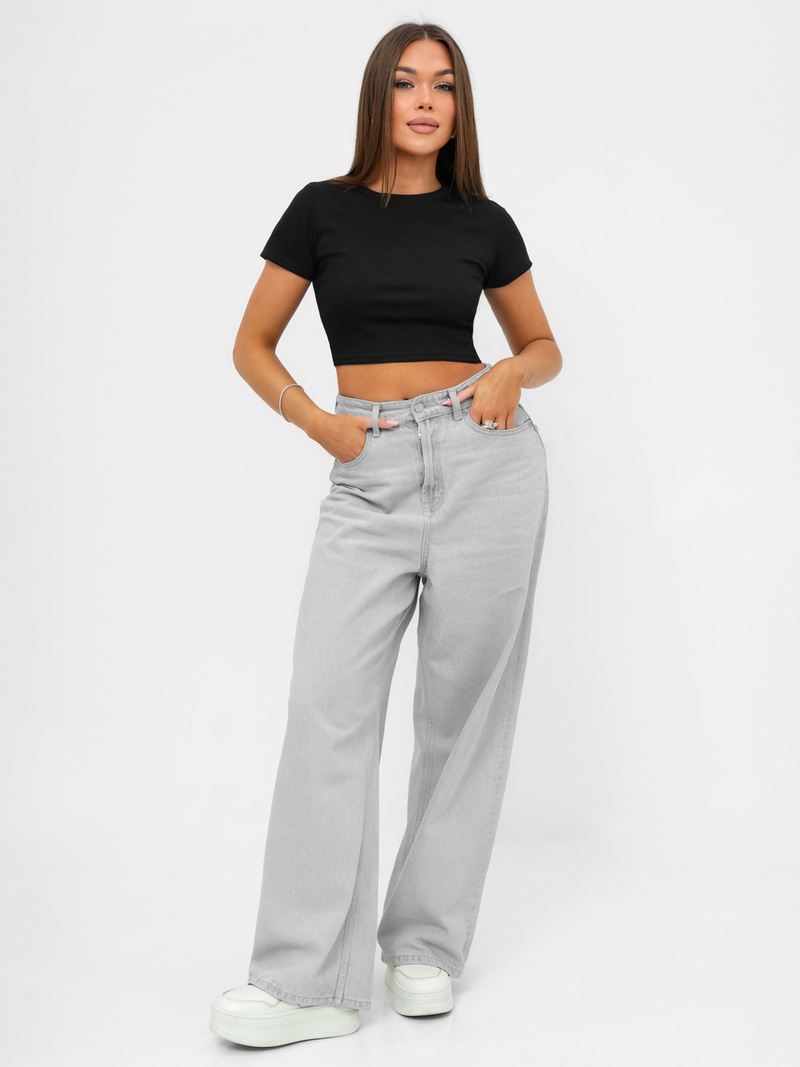 Sieviešu T-krekls Melns OZONEE JS/96T666/3