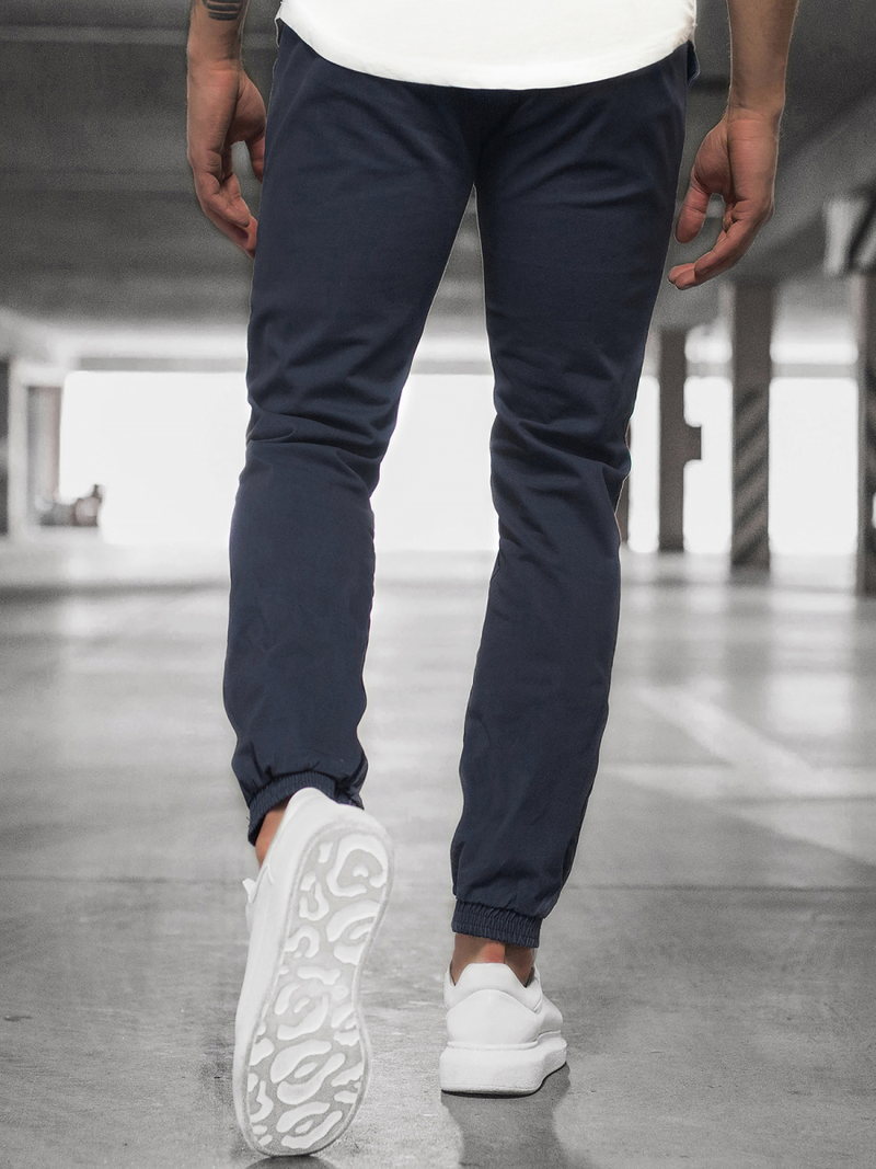 Vīriešu chino jogger bikses ļoti tumši zilas OZONEE JB/JP1145/9