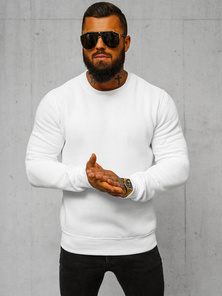 Vīriešu džemperis balts OZONEE JS/2001-10Z