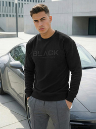 Vīriešu džemperis melns OZONEE JS/8B1992/3